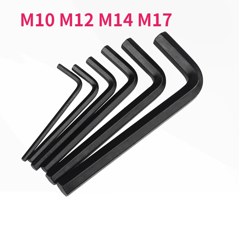 M10 M12 M14 M17 Hexagon Wrench L Shaped Black Hex Key Allen Wrench Shopee Philippines