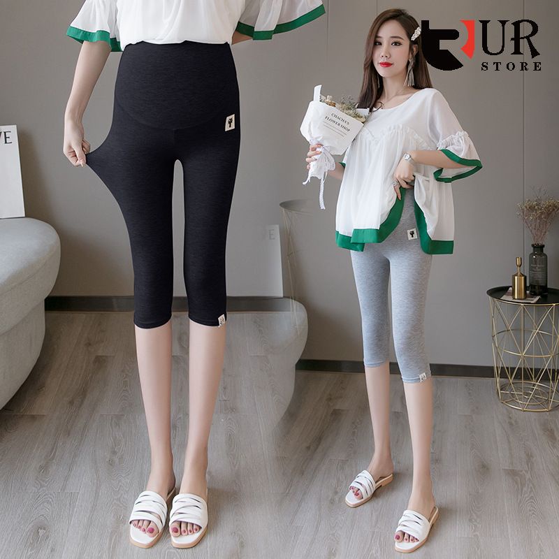 Maternity Leggings Capri Tokong Pants Adjustable & Stretchable Garter