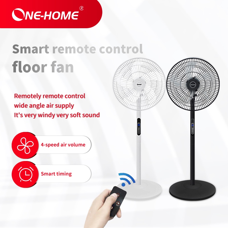 ONE HOME Stand Fan Household Floor Fan Remote Control Energysaving 5blade Electric Fan