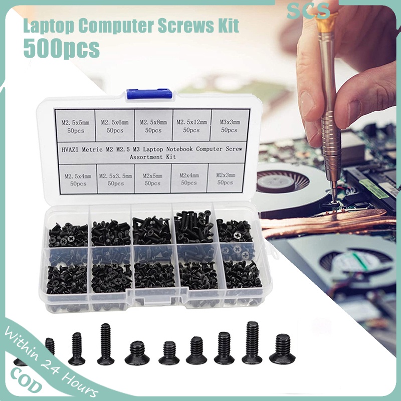 500pcs M2 M2.5 M3 Laptop Notebook Computer Screw Assortment Kit ...