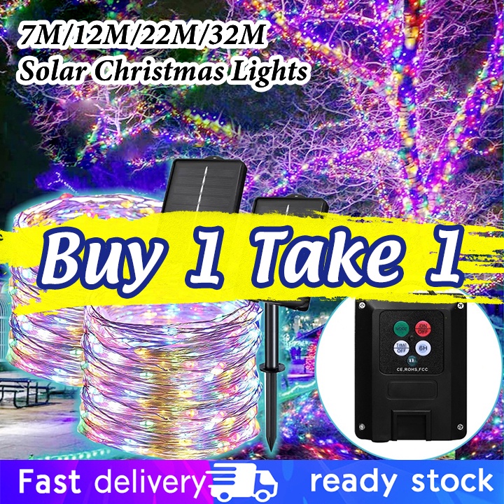 BUY 1 TAKE 1 Mofall Solar Christmas Lights Outdoor Waterproof Fairy