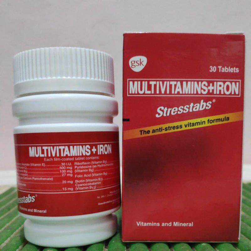 STRESSTABS Multivitamins + Iron 30 tablets (the antistress vitamins