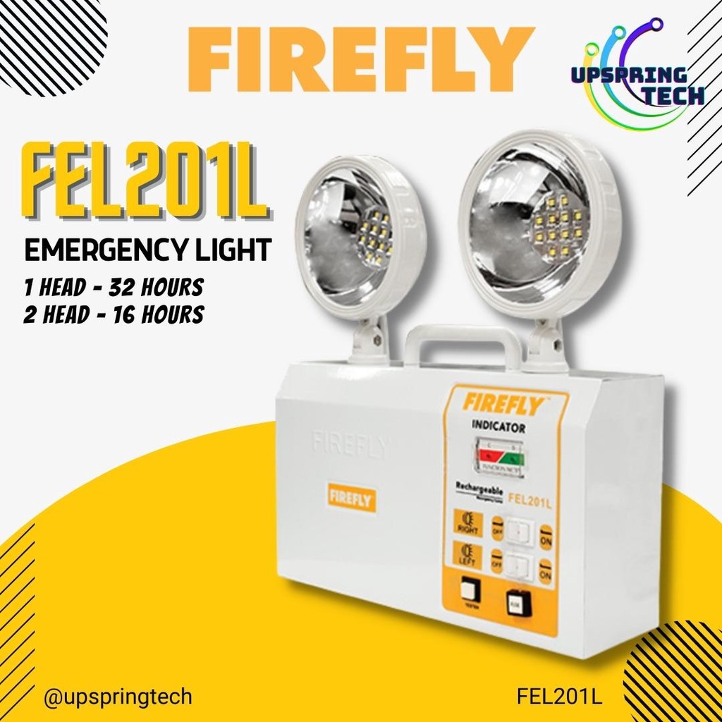 FIREFLY New Quick Response Twinhead Rechargeable Emergency Lamp Light ...