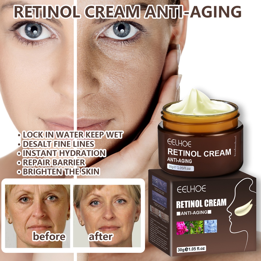 Retinol Face Cream Antiaging Antiwrinkle Brightening Skin Care