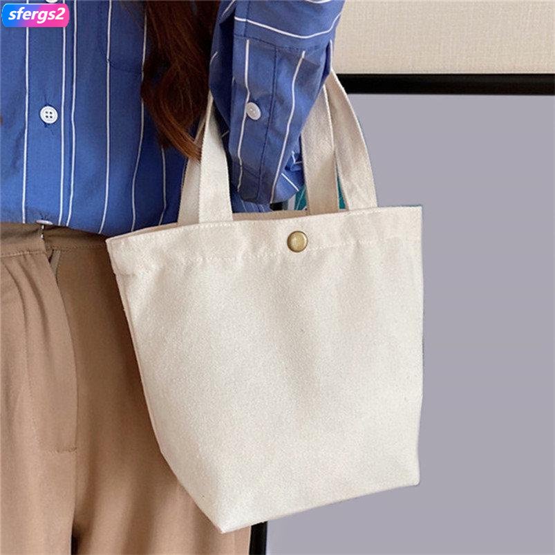Korean New Fashion Canvas Tote Bag Canvas Shoulder Bags Simple | Shopee ...