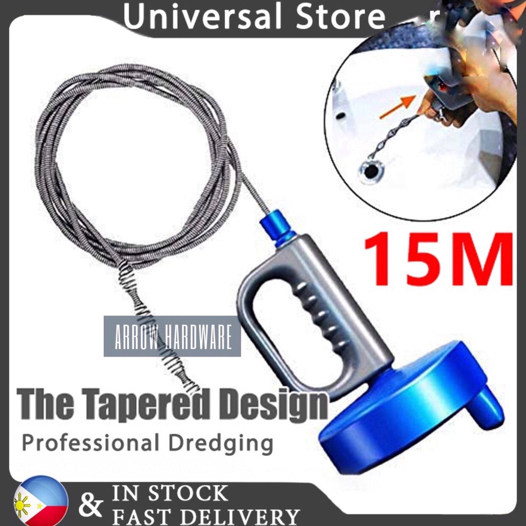 Diamond Drain Unblocker Tool Clog Flexible Auger Snake Rod SinkTub