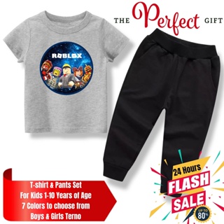 Roblox Kids tee/Girl Boy Clothing/Glitter kids T-shirt/Black/Grey/Fashion/Budak  baju/Unisex/Gamer Tee/Roblox T-shirt for kids(Ready Stock)