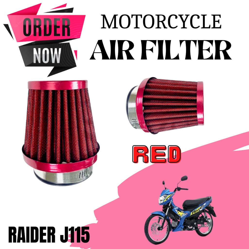 MOTOR AIR FILTER FOR RAIDER J115| RED | MOTOR AIR CLEANER | CASH ON ...