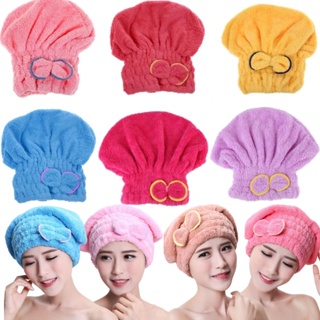 Women's Microfiber Quick Hair Drying Bath Towel Head Wrap Bathing