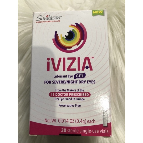 iVIZIA Sterile Lubricant Eye Drops for Dry Eyes 30 sterile single use
