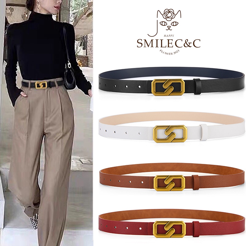 SmileFairyCC 【COD & Ready Stock】High quality women's leather belt fashion soft leather belt