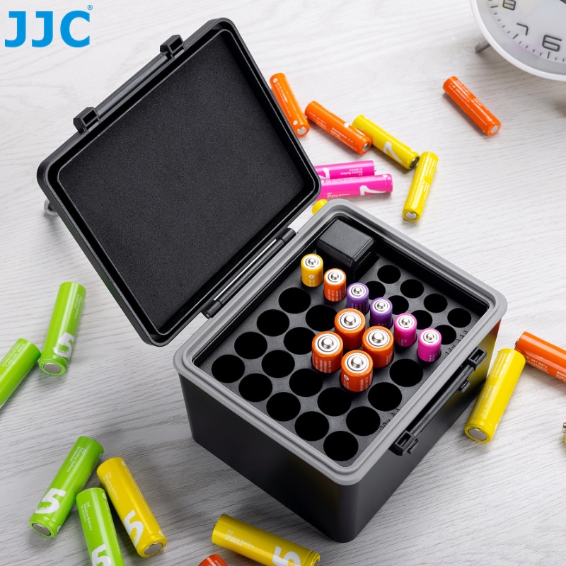 JJC AA AAA Battery Storage Case Holder 2A 3A Batteri Large Capacity Box  Organizer for DSLR Camera Flash Speedlight