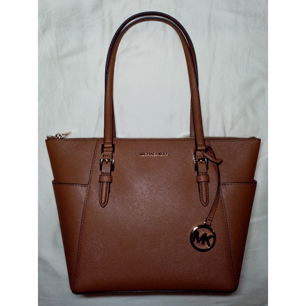 Michael Kors Charlotte Large Saffiano Leather TopZip Tote Bag (MK010B