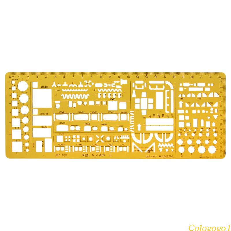 Cologogo1 Professional Architectural Template Ruler Drawing Stencil ...