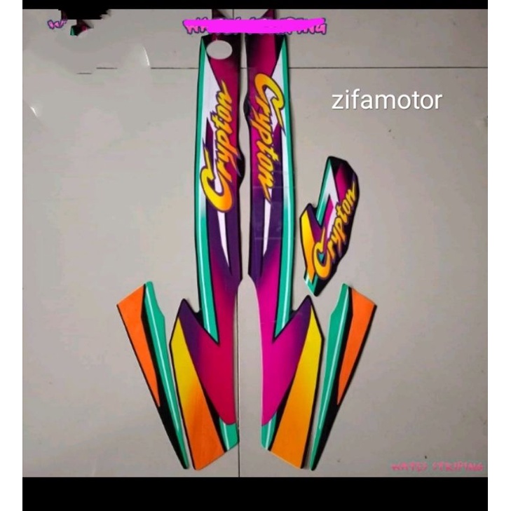 Striping decal polet sticker Yamaha Crypton 1997 1998 1999 2000 ...
