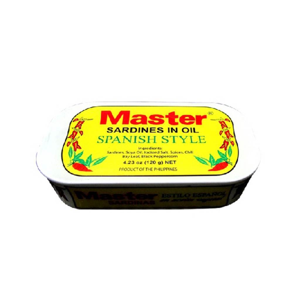 Master Sardines In Oil Spanish Style 120g Shopee Philippines