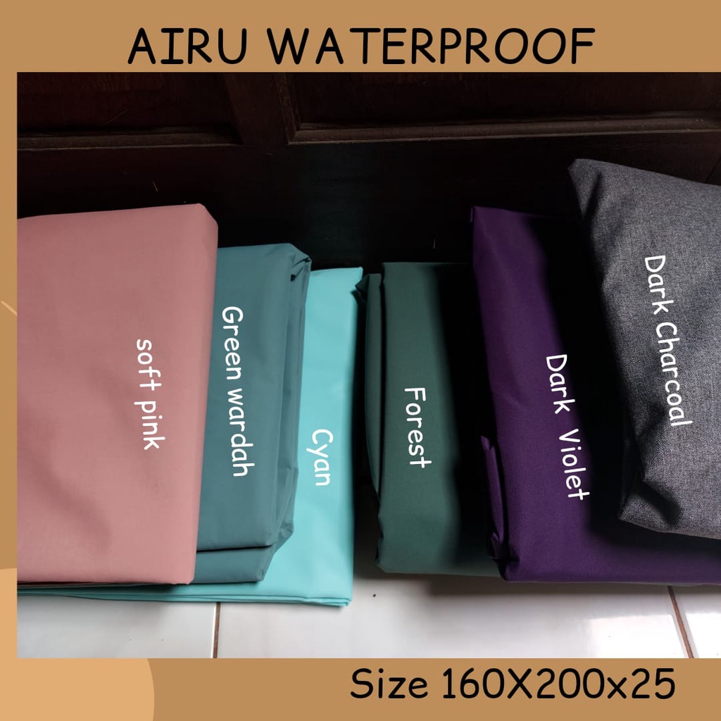 Airu 160cm x 200cm waterproof Bed Sheet Imported Fabric waterproof