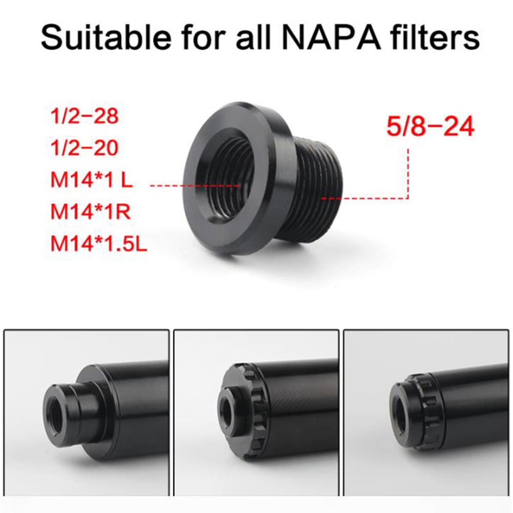 Car Fuel Filter Thread Adapter 5/824 To 1/220/m14x1/m14x1.5 For Napa