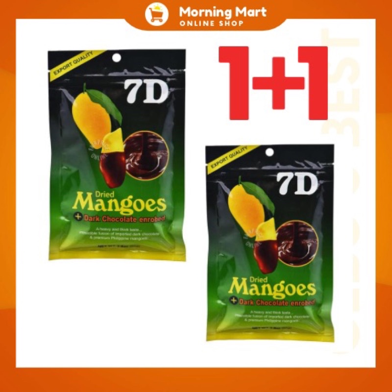 7D Dried Mangoes Dark Chocolate Enrobed 80g BUY ONE TAKE ONE Cebu