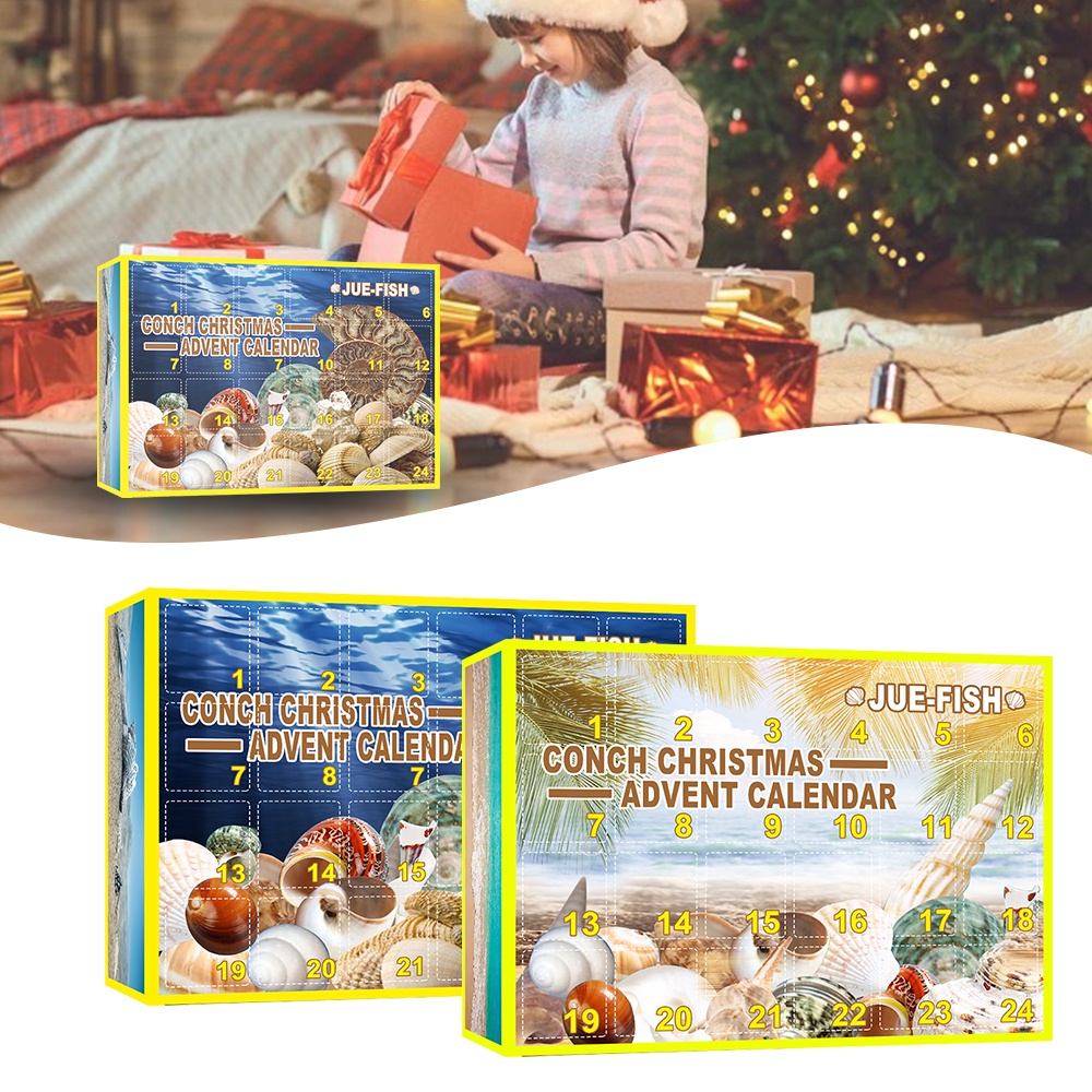 Christmas Countdown Advent Calendar 24Pcs Shell Toys 2023 Conch ...