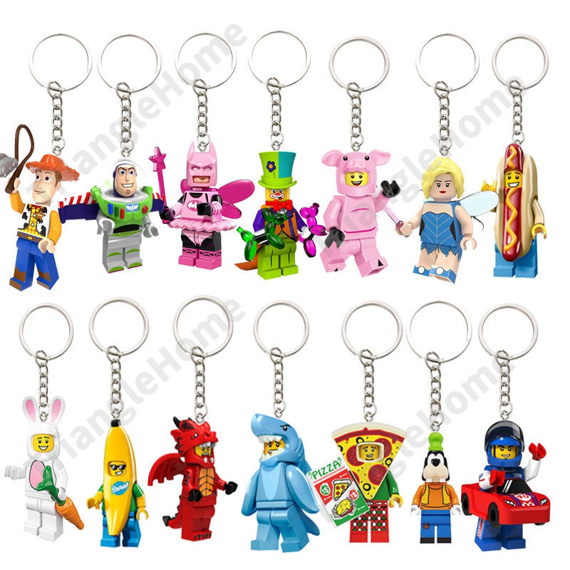Compatible Lego Keychain Key Ring Bag Ornaments Exchange Gifts Shark