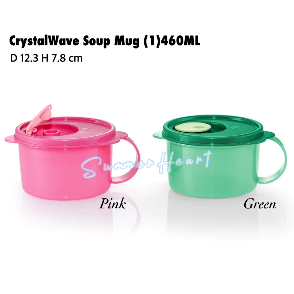 Tupperware CrystalWave Soup Mug (1)460ml | Shopee Philippines