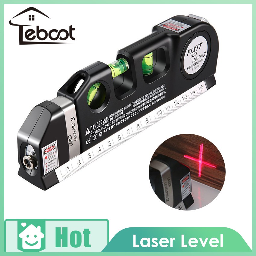 TeBoot Laser Level laser measure Line 8ft Laser Measurement Tape Ruler