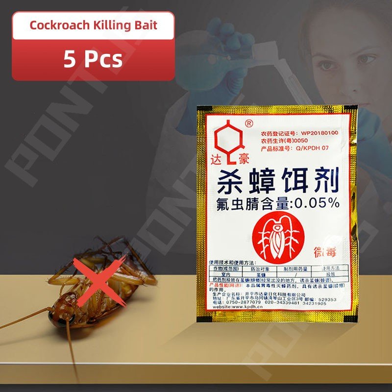 5pc Cockroach Killing Bait Powder Cockroach Killer Medicine Repellent Trap Effective Insecticide