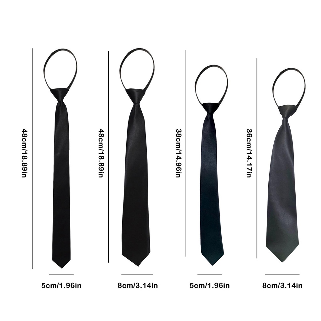 Zipper Tie Black One-pull Narrow Version Of The British Trend For Man ...