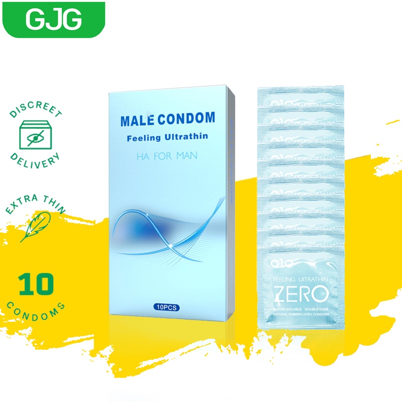 GJG OLO Ultrathin Zero Sense Condom Natural Latex Male Condom Shopee