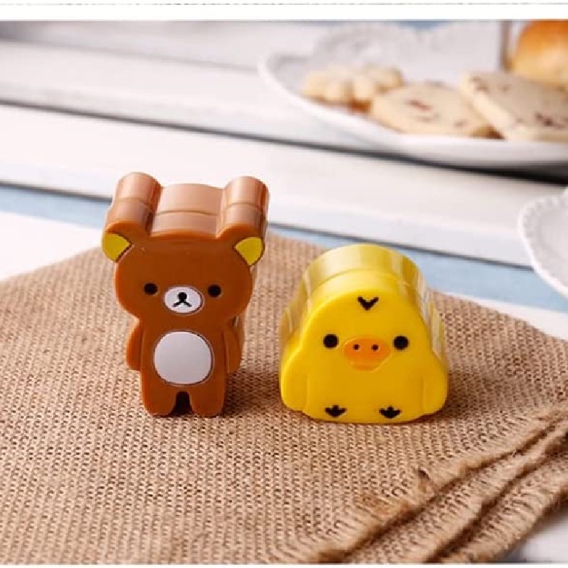 1 Set Cute Cartoon Rilakkuma Chicken Rice Ball Mold Bread Biscuit Diy ...