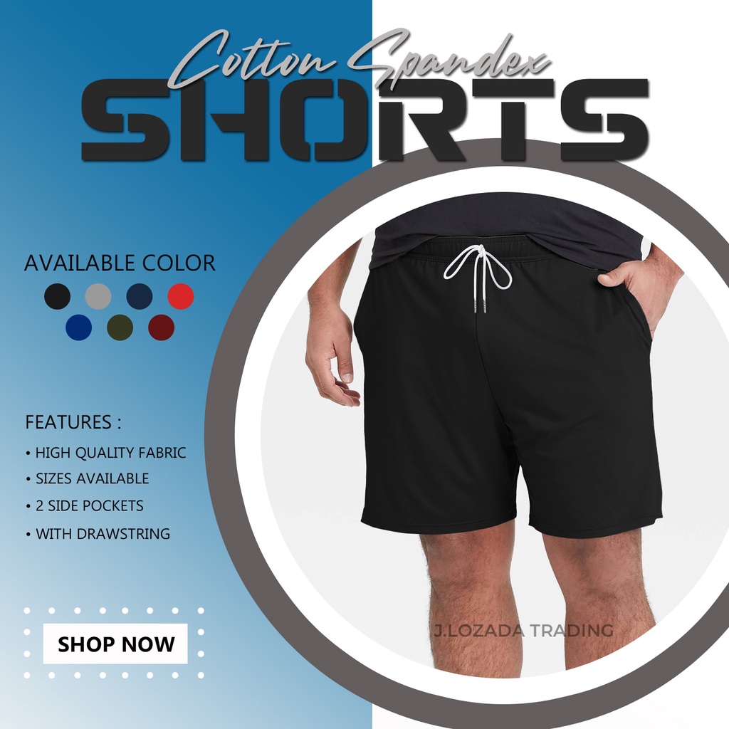 CSS PLAIN Cotton Spandex Shorts for Men with Pockets and Quick Dry Comfy  Shorts Casual EverydayShort