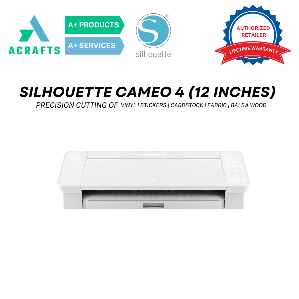 Silhouette Cameo 4 White 12 With Cutting Mat Autoblade 100 Designs And  Studio Software