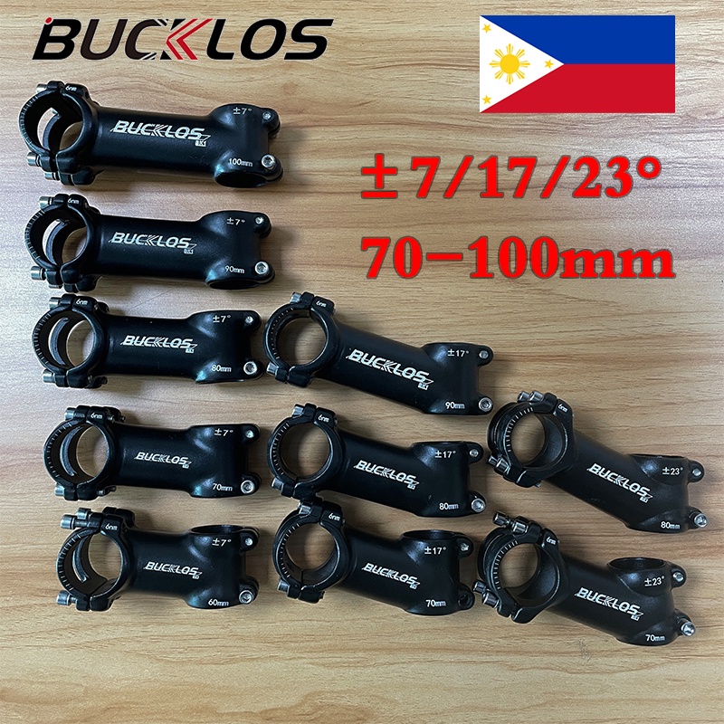 BUCKLOS Bike Stem Negative 7/17/22° MTB Handlebar Stem Aluminum Alloy ...