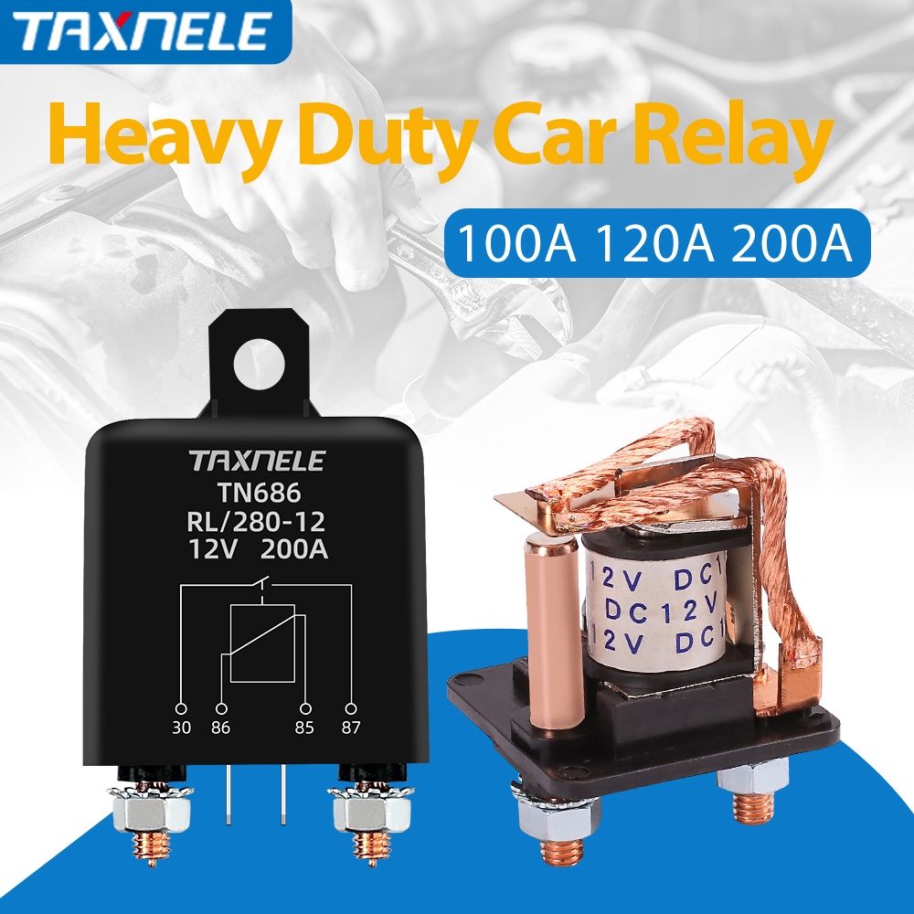 TAXNELE High Current Relay Starting relay 200A 12V 24V Power Automotive