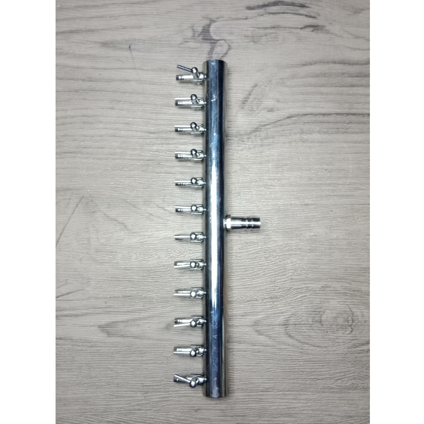 12way Aquarium Air Splitter Stainless Steel , Air control Flow Valve