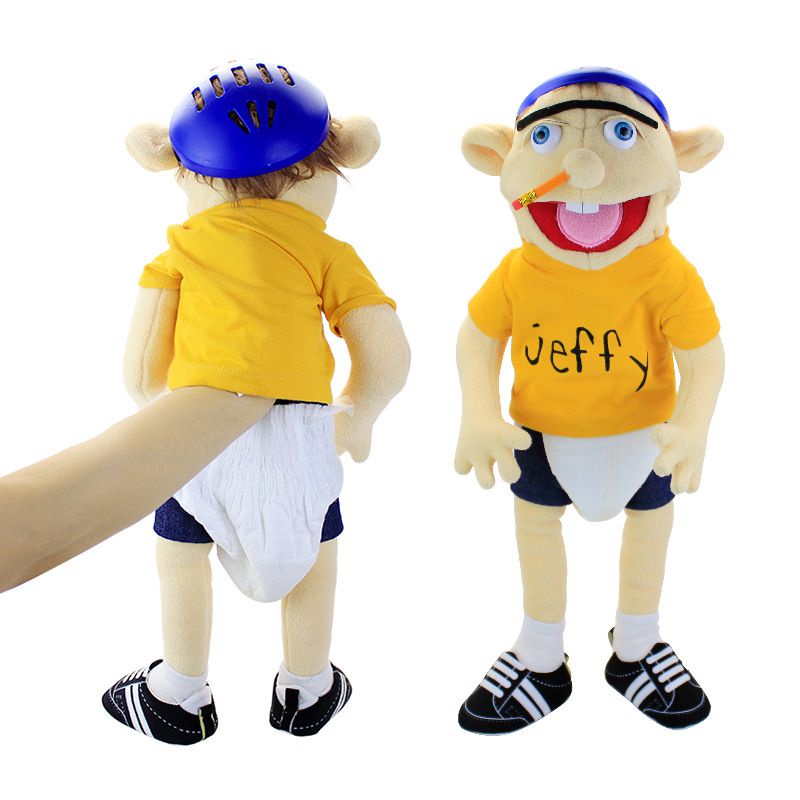 Cartoon Jeffy Plush Hand Puppet Toy With Removable Clothes And ...