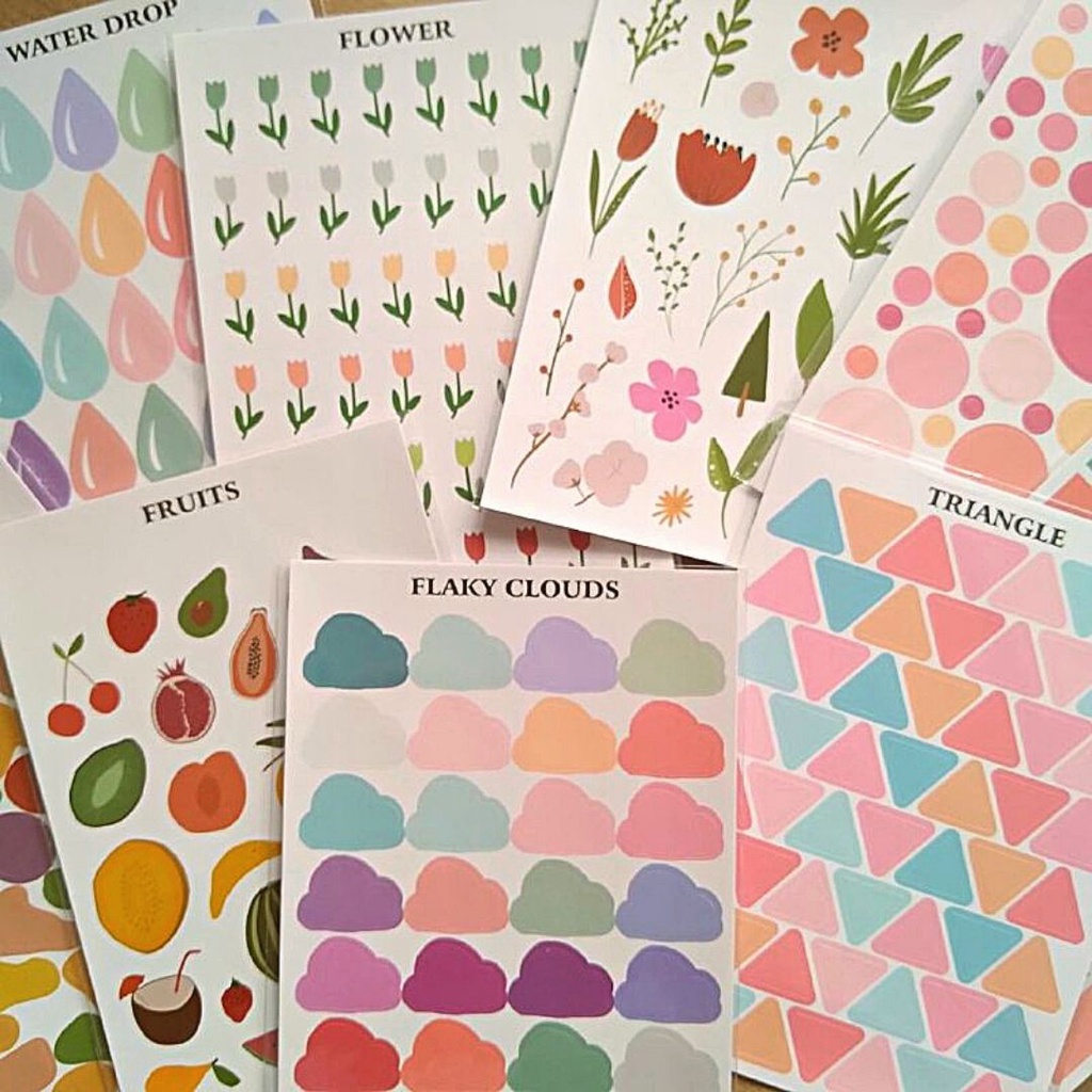 Cute and Colorful Designs Sticker Sheets for Design and Journaling I ...