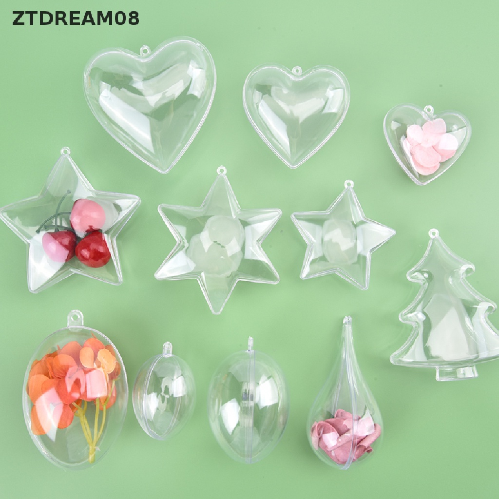 ZTD08 Transparent Plastic Ball Clear Plastic Craft Ball Baubles For