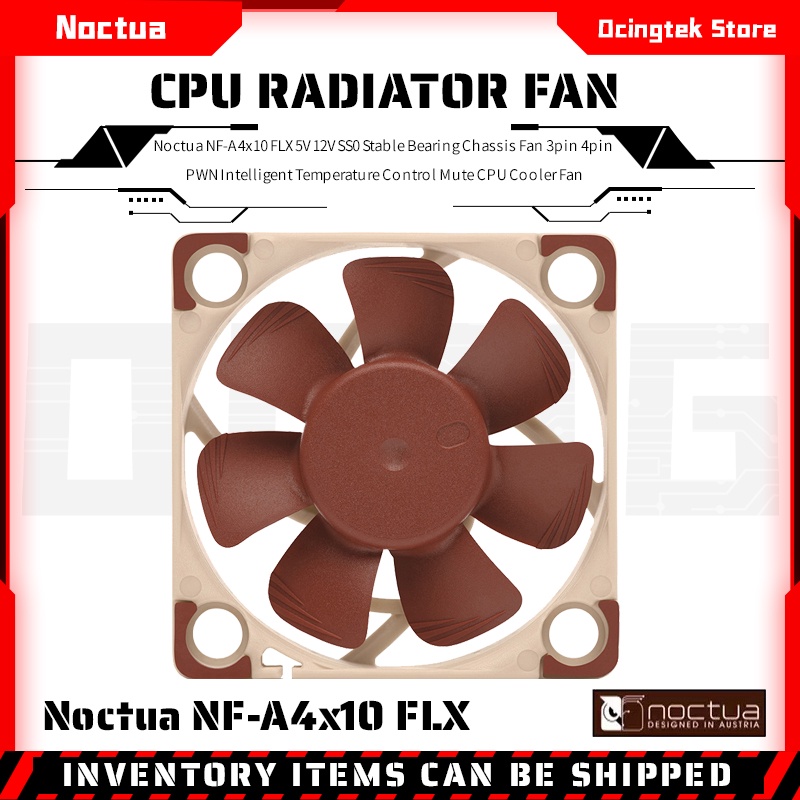 Noctua NF A4x10 FLX 5V 12V SS0 Stable Bearing Chassis Fan 3pin 4pin PWN Intelligent Temperature