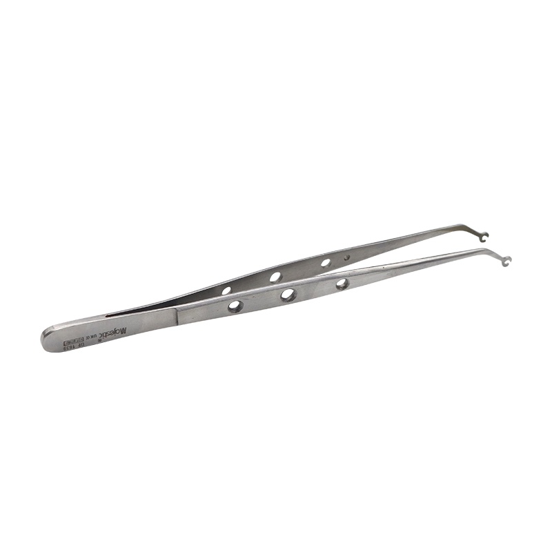 Medentra 5-Piece Surgical Corn Suture Tweezers Set - Angled 6-inch (15.5cm) Dental Suturing Forceps