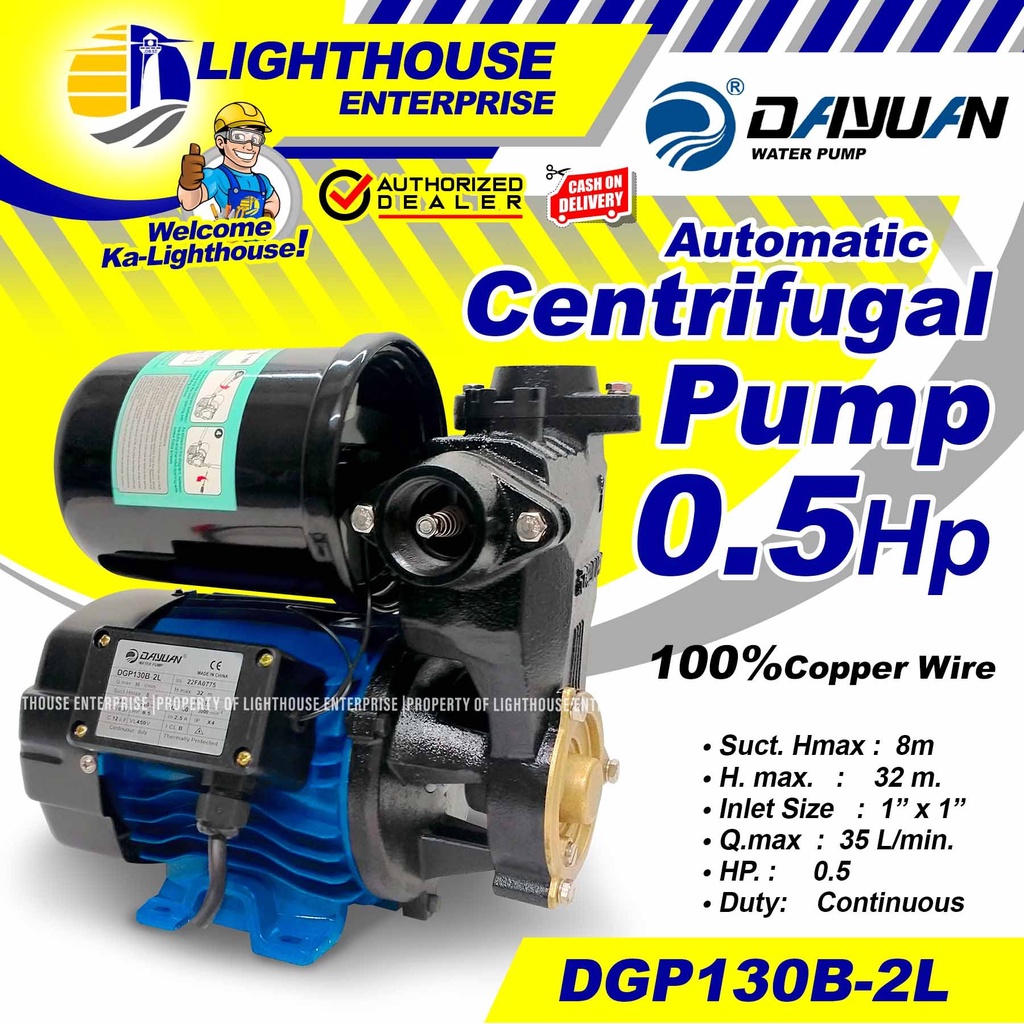 DAYUAN 370W 0.5HP Self Priming Centrifugal Pump Automatic Surface Pump ...