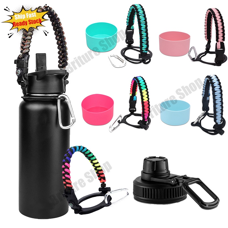 Aquaflask Boot Cover Cap Hydroflask Accessories Water Bottle Paracord Handle Silicone Boot