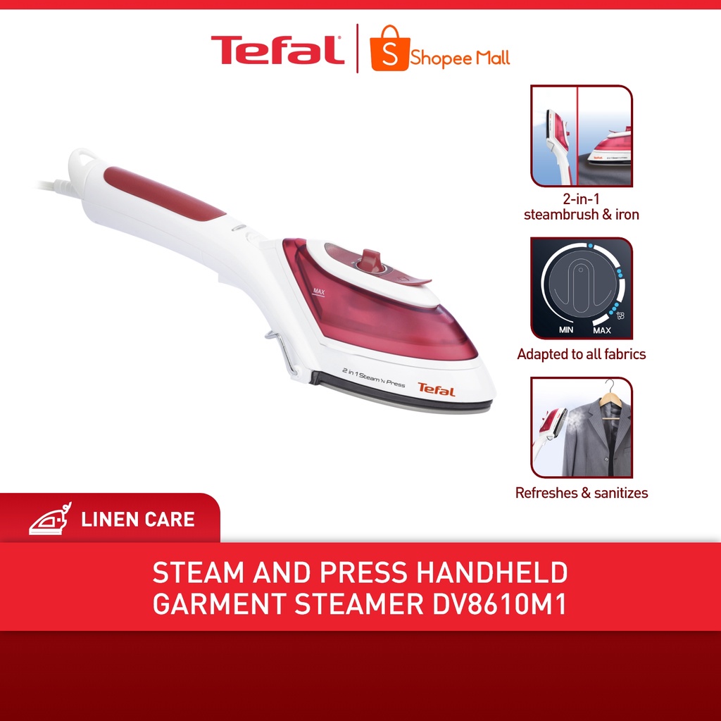 Tefal Handheld Garment Steamer Steam and Press with 70ml Removable
