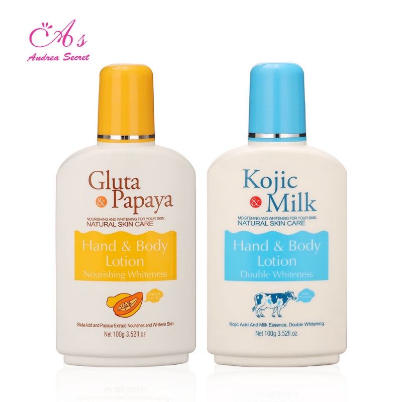 (100g) Andrea Secret Kojic Milk & Gluta Papaya whitening Hand & Body Lotion Shopee Philippines