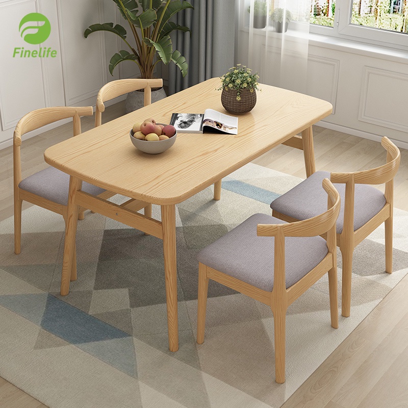 Finelife Scandinavian Nordic modern 1.2M dining table | Shopee Philippines