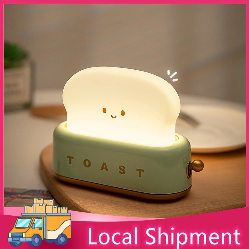 Toast Lamp | Cute Bread Retro Night Light Warm Candle Table LED Baby Sleep Aesthetic Gift Home Decor