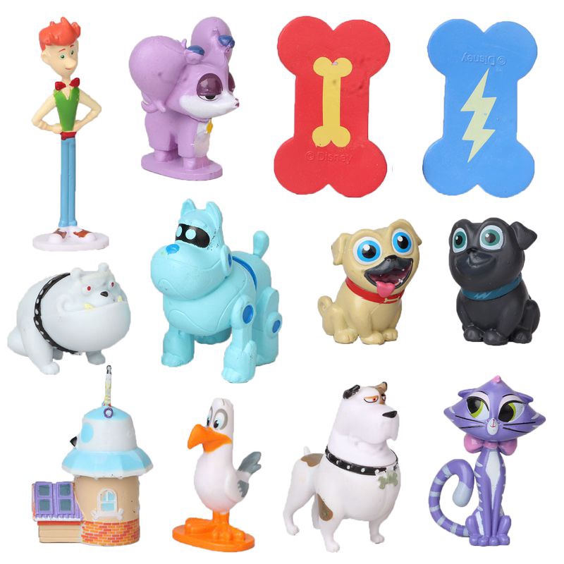 12pcs Puppy Dog Pals Bingo Rolly Skateboards Action Figure Toy Christmas  Gift
