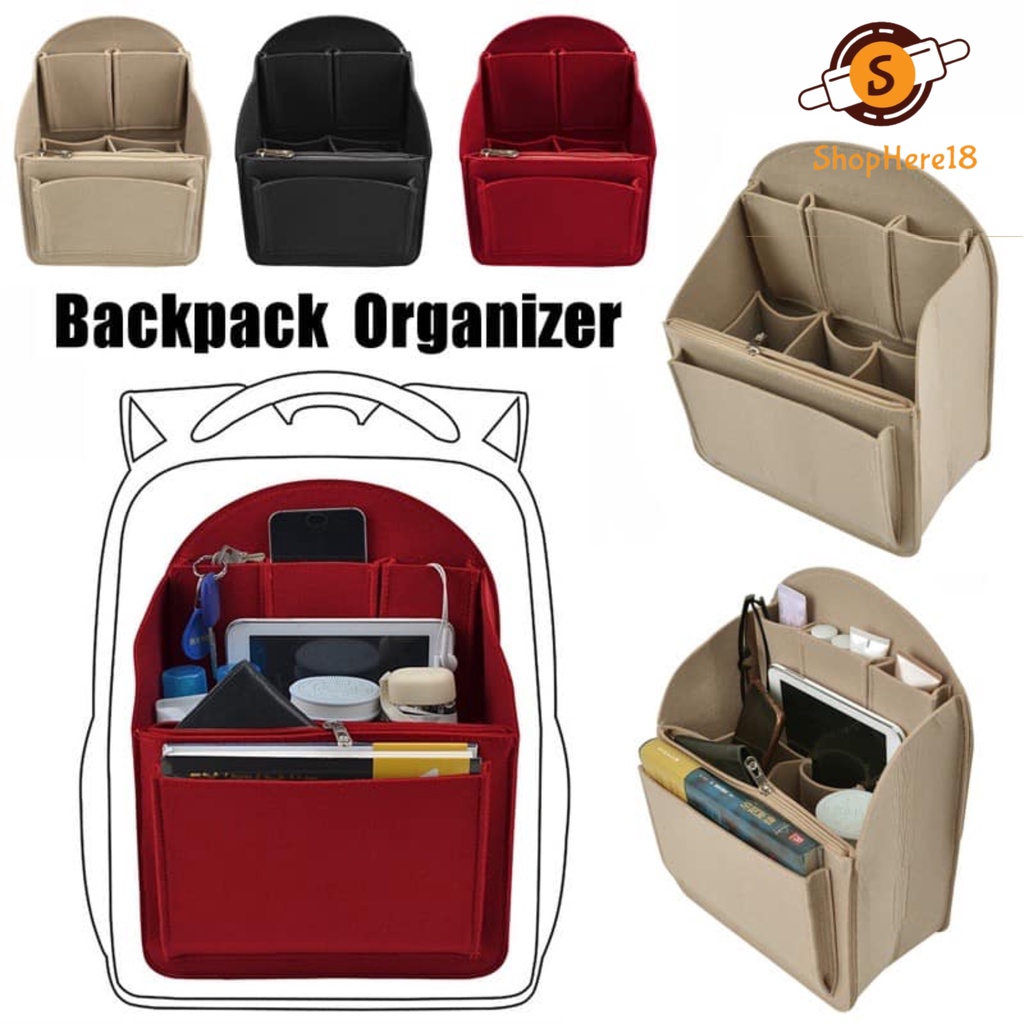 IKQPH Backpack Insert Storage Bags Travel Organizer Felt Bag Insert ...