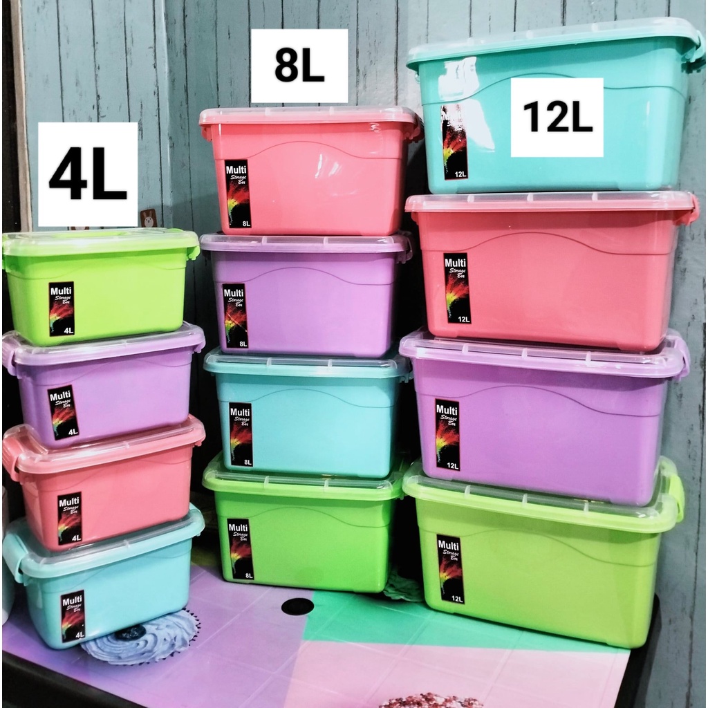 HT Multi Storage Box Home Organizers 4L/8L/12L | Shopee Philippines